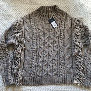 Universal Thread Cream Fringe Sweater
